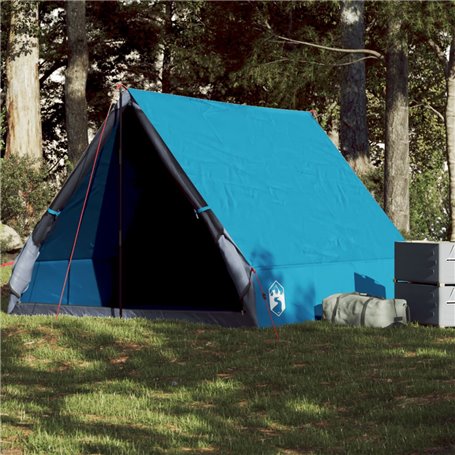 vidaXL Tente de camping en forme de A 2 personnes bleu imperméable