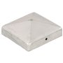 vidaXL Bouchons de poteau de clôture 6 pcs Métal galvanisé 91x91 mm