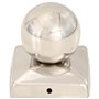 vidaXL Bouchons de poteau 6 pcs Globe final Acier inoxydable 71x71 mm