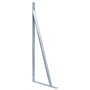 vidaXL Supports pour poteau de clôture 2 pcs Acier galvanisé