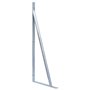 vidaXL Supports pour poteau de clôture 3 pcs Acier galvanisé