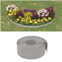 vidaXL Bordure de jardin Gris 10 m 20 cm polyéthylène