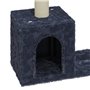 vidaXL Arbre à chat avec griffoirs en sisal Gris foncé 60 cm