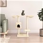 vidaXL Arbre à chat avec griffoirs crème 82 cm