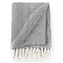 vidaXL Couverture coton à chevrons 220x250 cm Bleu marine