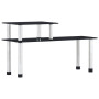 vidaXL Étagère de cuisine Noir 45x16x26 cm Verre trempé