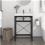 vidaXL Cadre de lavabo de salle de bain Noir 59x38x83 cm Fer