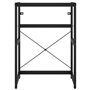 vidaXL Cadre de lavabo de salle de bain Noir 59x38x83 cm Fer