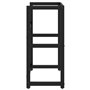 vidaXL Cadre de lavabo de salle de bain Noir 59x38x83 cm Fer