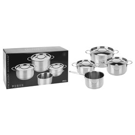 Excellent Houseware Ensemble de casseroles 7 pcs Acier inoxydable 6 mm