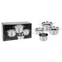 Excellent Houseware Ensemble de casseroles 7 pcs Acier inoxydable 6 mm