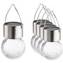 HI Cintres LED solaires 5 pcs Verre Craquelé