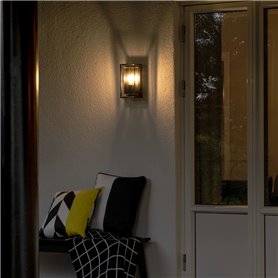 KONSTSMIDE Applique murale Brindisi Verre Noir mat