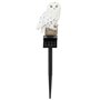 HI Lampe de jardin à LED solaire en forme de chouette Blanc