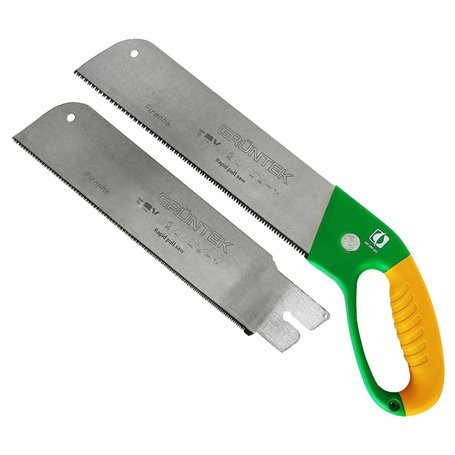 GRÜNTEK Scie de jardin PIRANHA avec 2 lames 520 mm