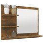 vidaXL Miroir de bain Chêne fumé 60x10,5x45 cm Bois d'ingénierie