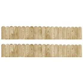 vidaXL Rouleaux de bordure 2 pcs 120 cm Bois de pin imprégné