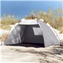 vidaXL Tente de plage 2 personnes gris libération rapide imperméable