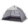 vidaXL Tente de plage 2 personnes gris libération rapide imperméable