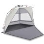 vidaXL Tente de plage 2 personnes gris libération rapide imperméable