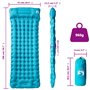 vidaXL Matelas de camping autogonflant avec oreiller 1 personne bleu