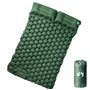 vidaXL Matelas de camping autogonflant avec oreillers 2 personnes vert