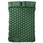 vidaXL Matelas de camping autogonflant avec oreillers 2 personnes vert