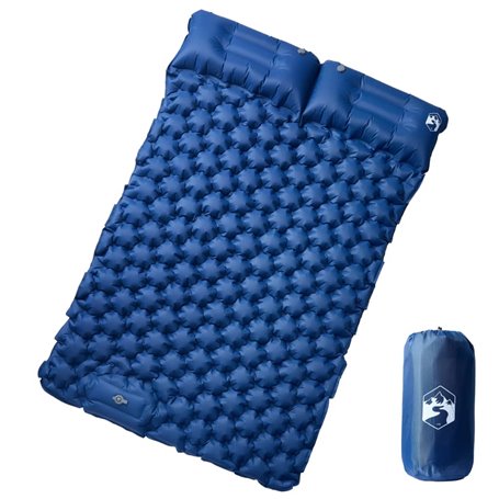 vidaXL Matelas de camping autogonflant avec oreillers 2 personnes