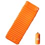 vidaXL Matelas de camping autogonflant avec oreiller 1 personne orange