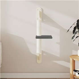 vidaXL Arbre à chat mural avec griffoir gris foncé 85