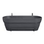 Elho Vibia Campana Balconniere Allin1 50 - Noir - L 50 x B 26 x H 17 cm - Balcon - 100% recyclé