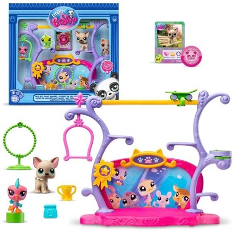 BANDAI - Littlest Pet Shop - Coffret Pets Got Talent - Ensemble de jeu avec 2 animaux