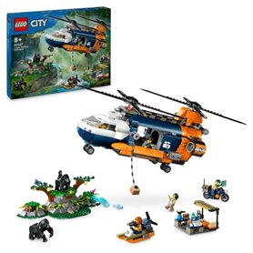 LEGO City 60437 L'hélicoptere de l'explorateur de la jungle au camp de base