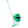 Kit de nettoyage sol Profi Compact 55092 Leifheit - Ensemble de nettoyage balai a plat avec mop 42 cm et seau a essorage presse