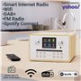 MAJORITY HOMERTON 2 - Radio INTERNET/DAB+/FM - Lecteur CD - Spotify Connect - Bluetooth/USB - Double alarme - Coloris Ch