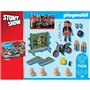 PLAYMOBIL - 71256 - Starter Pack Cascadeur - Moto Rutilante - Rampe de Feu