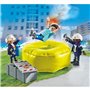 PLAYMOBIL 71465 Pompiers avec coussin de sauvetage - Action Heroes - Les pompiers - Des 4 ans