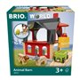 BRIO World - 36012 - Grange des animaux - Accessoire pour circuit de train en bois - Jouet pour garçons et filles des 3 ans