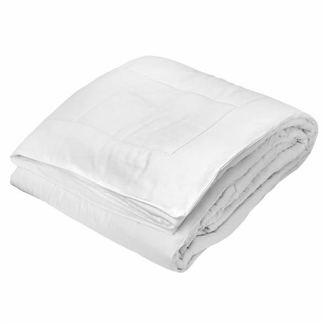 TOISON D'OR - Couette Silkydor tempérée (280g/m²) - 220x240cm -  Chaleur tempérée - Coton et soie de mûrier - 2 personnes - Blan