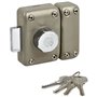 Verrou de porte Bouton/Cylindre - YALE - YV25BT-45 - Protection anti arrachement - 4 clés - Beige