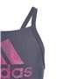 Maillot de Bain Fille Adidas Big Logo Bleu
