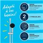 Ensemble de douche avec pommeau 2 jets, barre 60cm et flexible - GROHE Vitalio Start 110 26951001 - Economie d'eau - Chr