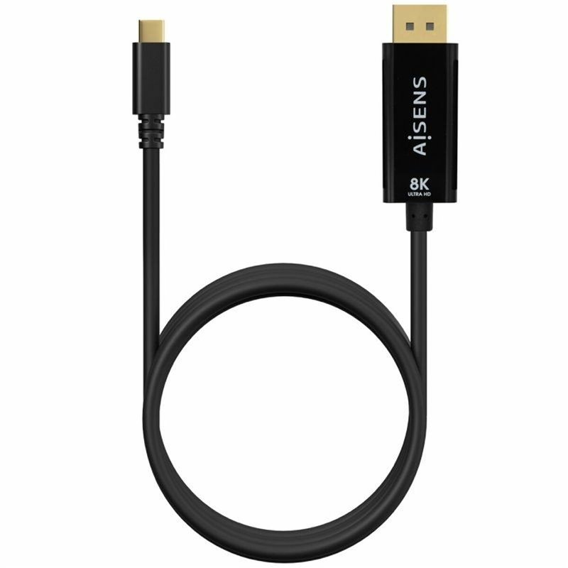 Aisens A109-0688 câble vidéo et adaptateur 0,8 m USB Type-C DisplayPort Noir