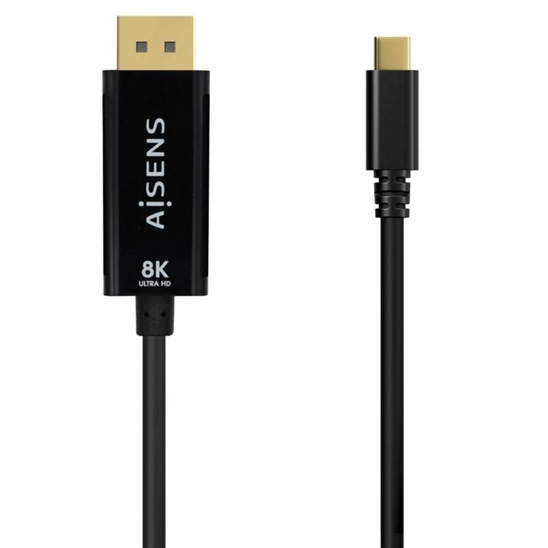 Image secondaire de Aisens A109-0688 câble vidéo et adaptateur 0,8 m USB Type-C DisplayPort Noir