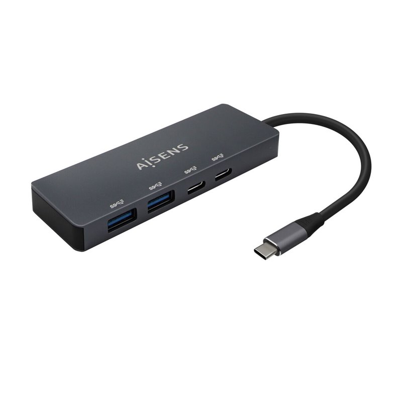 Aisens A109-0744 hub & concentrateur USB 3.2 Gen 1 (3.1 Gen 1) Type-C 5000 Mbit/s Gris