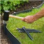 Nature Chevilles d'ancrage de jardin 10 pcs Noir
