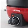 Appareil a fondue électrique rouge et noir - HKoeNIG ALP1800 - 6 personnes - 2L - 800W - Thermostat réglable