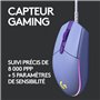 Souris gamer - Filaire - LOGITECH G - G203 - LIGHTSYNC - RGB - USB - Lilas