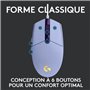 Souris gamer - Filaire - LOGITECH G - G203 - LIGHTSYNC - RGB - USB - Lilas