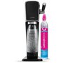 SODASTREAM Art - Machine a Eau Pétillante Noire - Pack 1 Bouteille 1L Compatible Lave-Vaisselle + 1 Recharge de Gaz 60L a Clipse